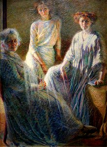 Umberto Boccioni, 1909-10, Three Women (Tre donne). Free illustration for personal and commercial use.