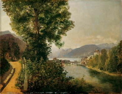 Unbekannter Künstler - Blick von der Traun bei Gmunden auf den Traunsee - 5462 - Belvedere