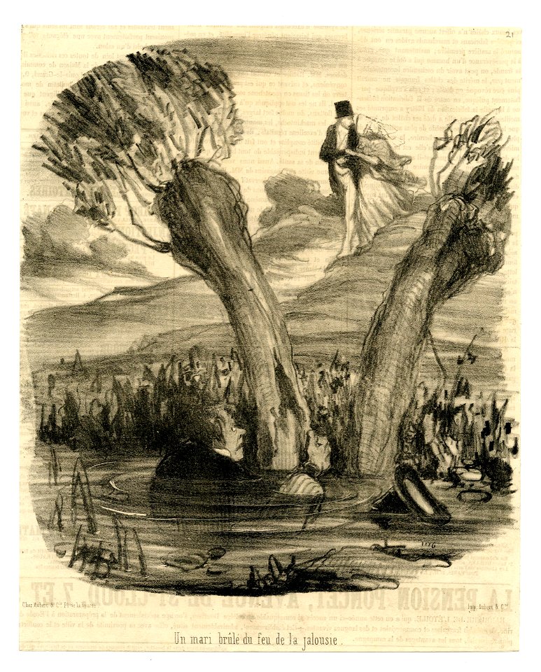 Un mari brûlé du feu de la jalousie (A husband burning with the fire of jealousy) (BM 1886,1012.196)