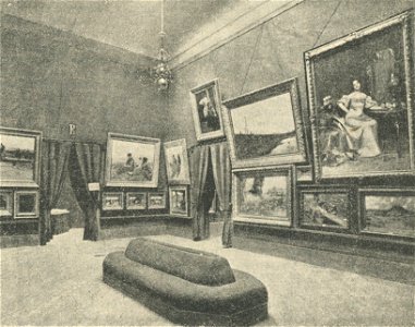 Una delle sale dell’esposizione di Belle Arti a Firenze