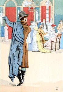 Un salon de Frascati, Paris, 1800. Free illustration for personal and commercial use.