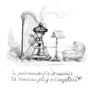 Grandville La Rhubarbe et le Séné 2. Free illustration for personal and commercial use.