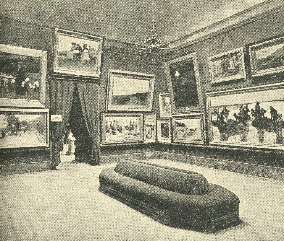 Una delle sale dell’esposizione di Belle Arti a Firenze 2