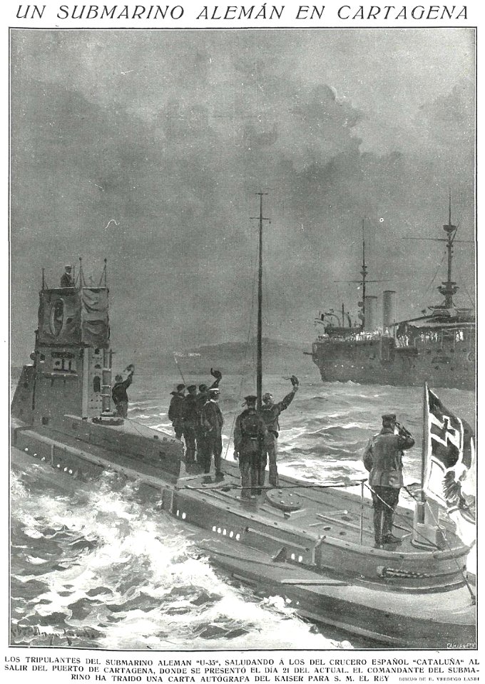 Un submarino alemán en Cartagena