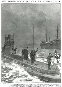 Un submarino alemán en Cartagena