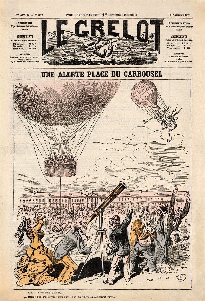 Une alerte, place du Carrousel, 1878