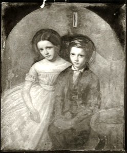 Unbekannt 19. Jahrhundert - Sitzendes Kinderpaar - HST 71 - Bavarian State Painting Collections
