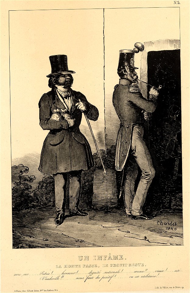 Un infame; la honte passe, le profit reste (BM 1855,0414.37)