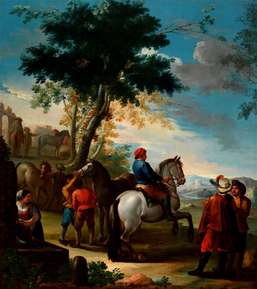 Un mercado de caballos, de Ginés Andrés de Aguirre (Museo del Prado)
