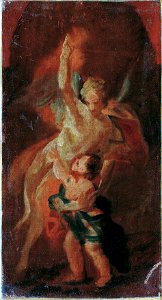 Unbekannter Künstler - Kind mit Schutzengel - 2163 - Österreichische Galerie Belvedere