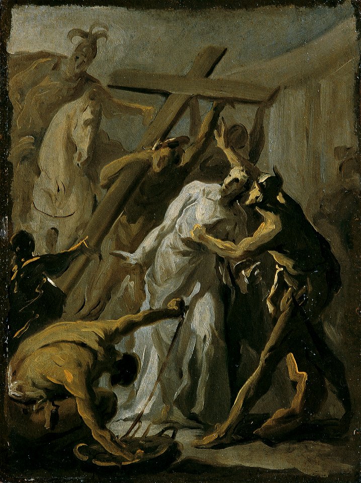 Unbekannter Künstler - Christus wird das Kreuz auferlegt - 3398 - Österreichische Galerie Belvedere