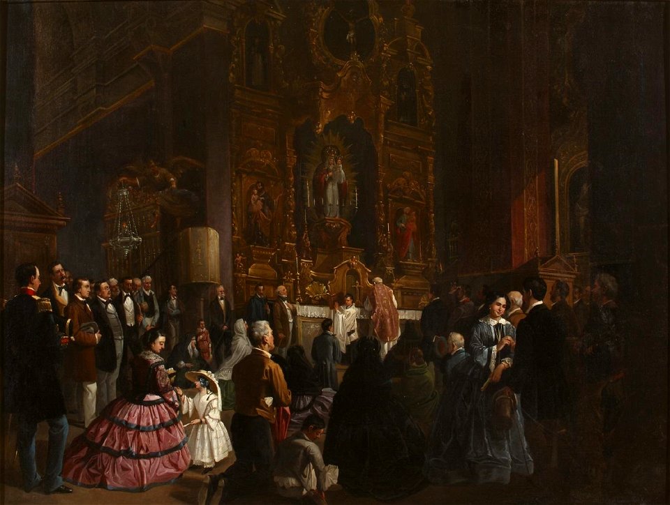 Una misa, de Francisco Cabral y Aguado (Museo del Romanticismo de Madrid)