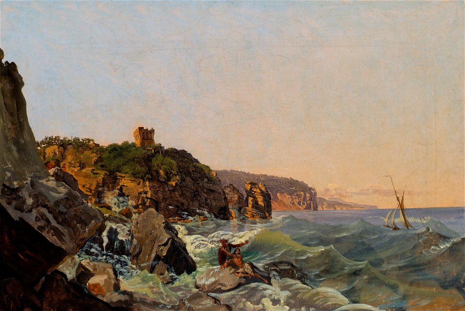 Unbekannter Künstler - Küste bei Capri - 7838 - Kunsthistorisches Museum