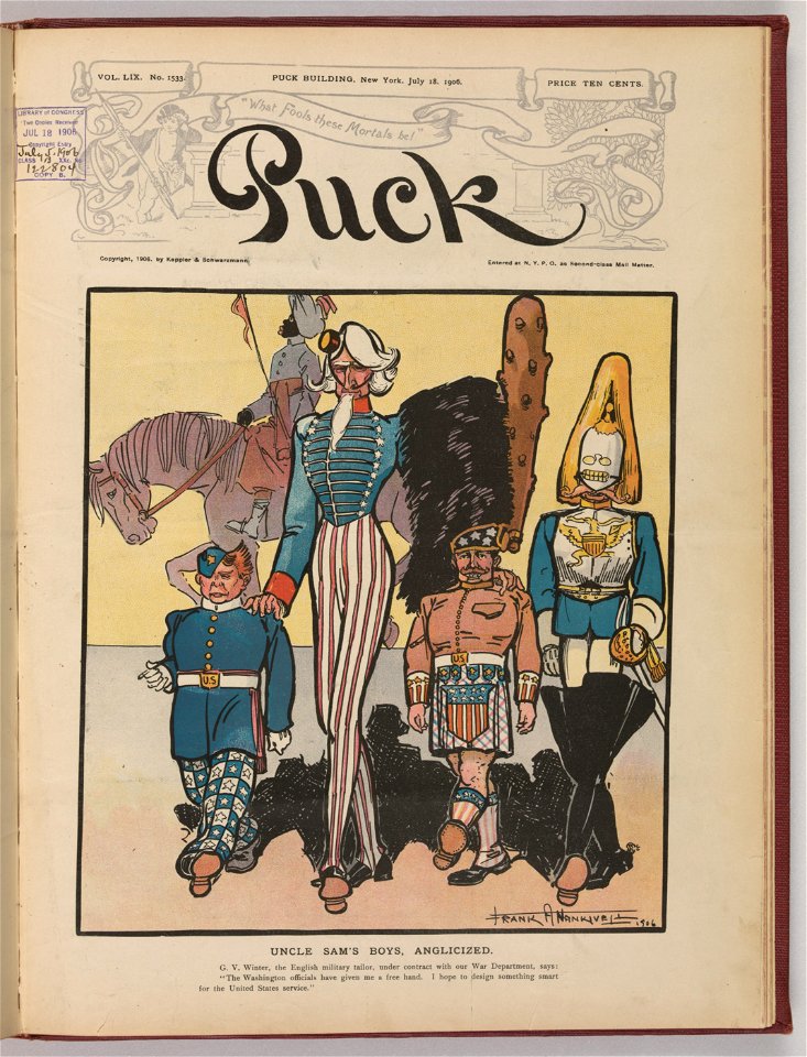 Uncle Sam's boys, anglicized - Frank A. Nankivell 1906. LCCN2011645919