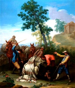 Un mulo caído con su carga, de Ginés Andrés de Aguirre (Museo del Prado)