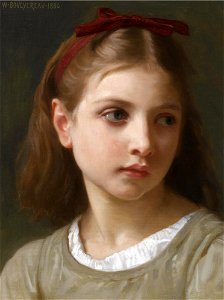 Une Petite Fille by William-Adolphe Bouguereau. Free illustration for personal and commercial use.