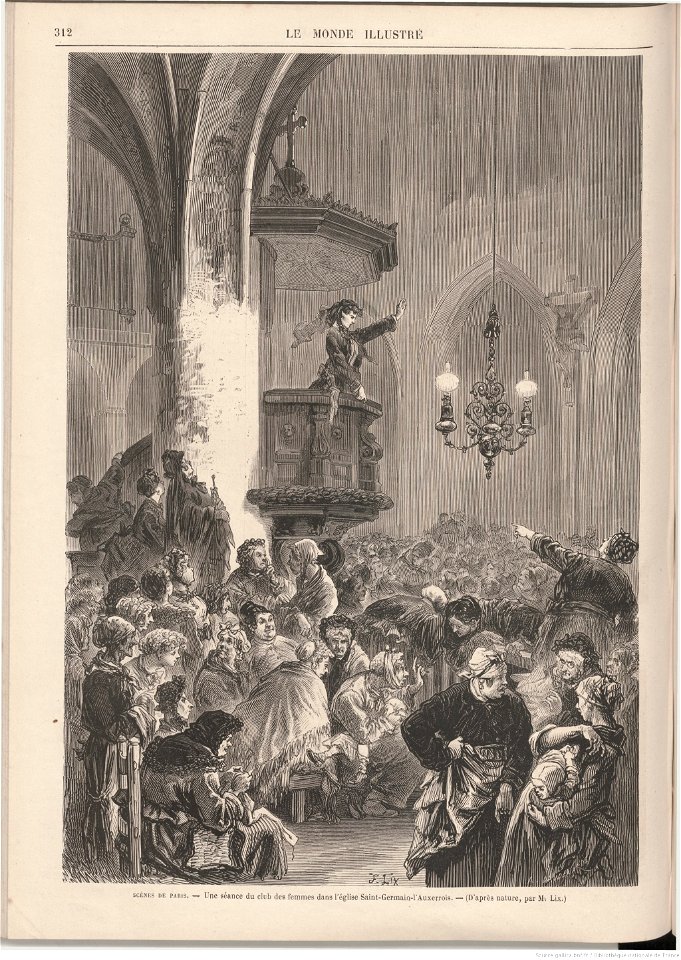 Une séance du Club des femmes dans l'église Saint-Germain-l'Auxerois by Frédéric Lix