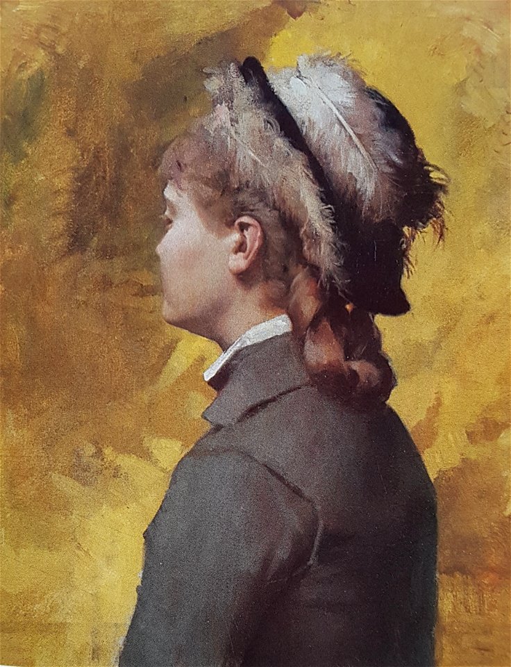 Ung dam i grått x Albert Edelfelt
