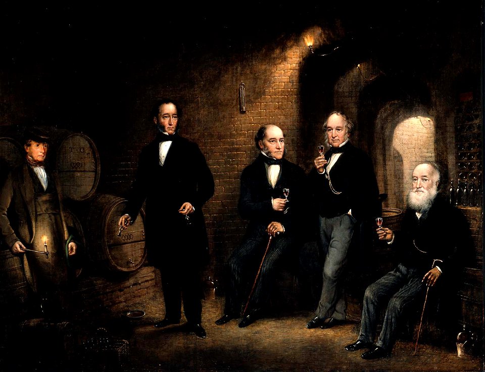 Unidentified artist, American, mid-19th century - Four Wine Tasters in a Cellar - 62.258 - Museum of Fine Arts