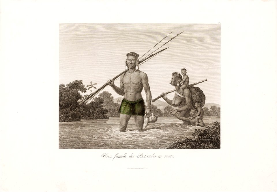 Une famille des Botocudes en route, da Coleção Brasiliana Iconográfica