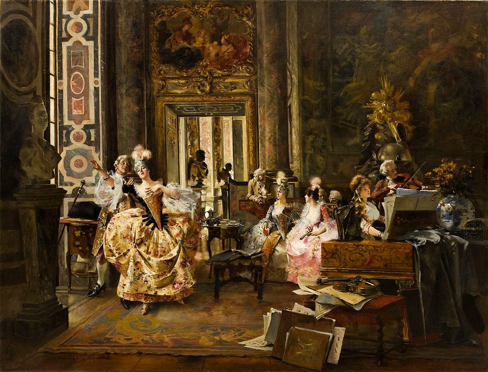 Un-concert-a-versailles - François Flameng