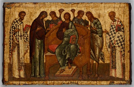 Unidentified Artist - Deesis - Christ Enthroned with Saints - 1951.31.15 - Fogg Museum