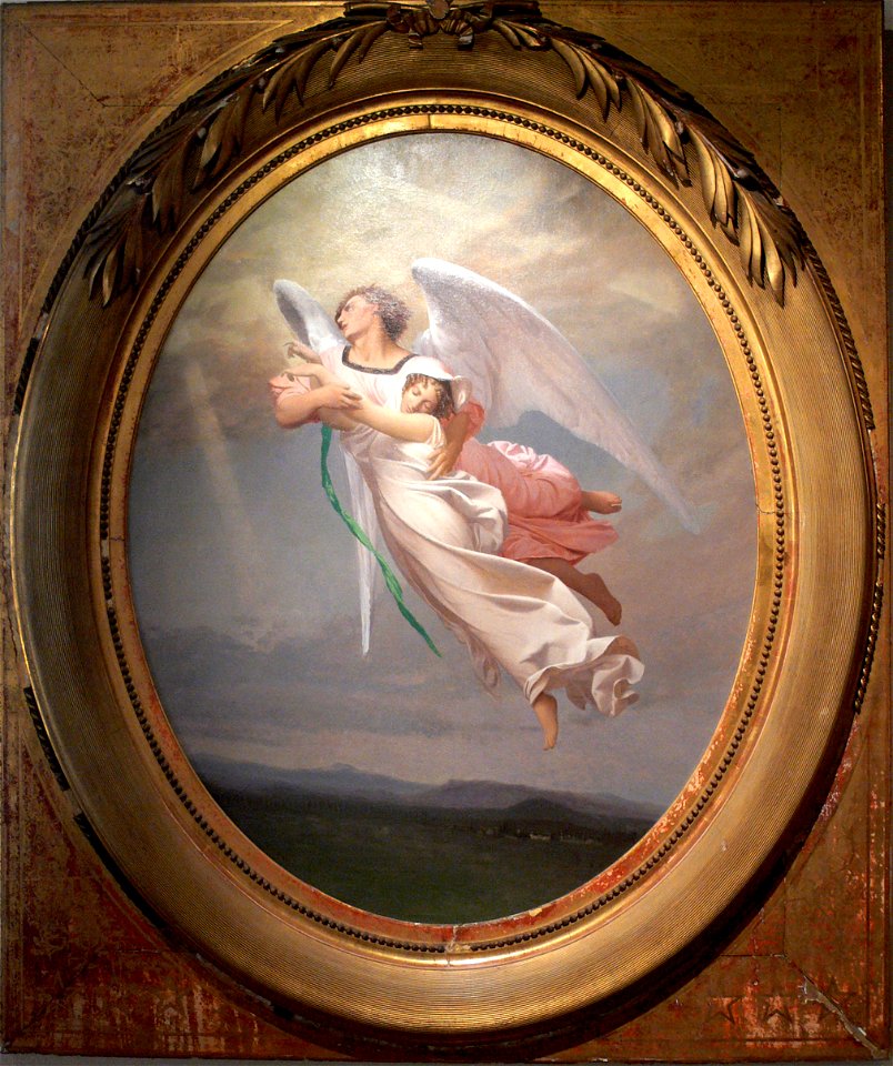 Une ame emportée par un ange - Gerome (avec cadre)