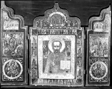 Unidentified Artist - Saint Nicholas with Saints and Biblical Scenes - 1938.93 - Fogg Museum