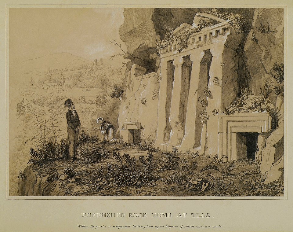 Unfinished rock tomb at Tlos - Fellows Charles Sir - 1847
