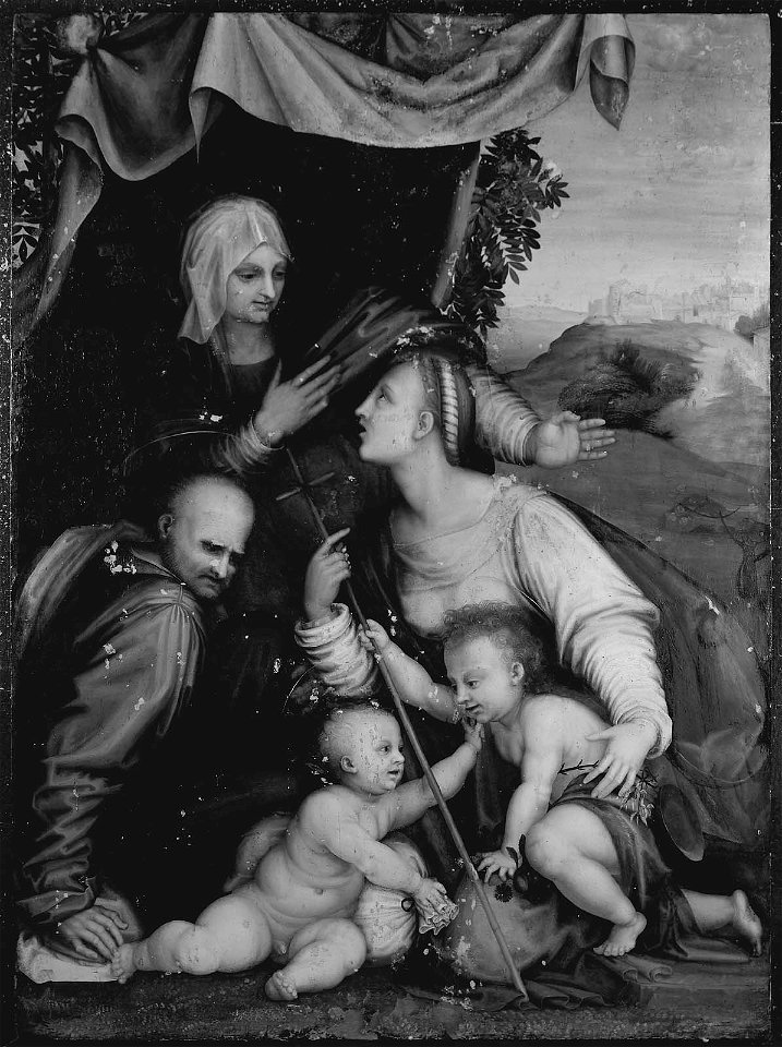 Unidentified artist, Italian (Florentine), 1st half 16th century - The Holy Family with St Anne and Young St John the Baptist - 11.1263 - Museum of Fine Arts