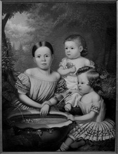 Unidentified artist, American, mid-19th century - Haydee, Robert and Lillian Long - 59.423 - Museum of Fine Arts. Free illustration for personal and commercial use.