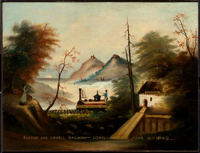 Unidentified artist, American, mid-19th century - Boston and Lowell Railway - 1980.437 - Museum of Fine Arts. Free illustration for personal and commercial use.