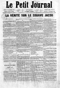 Une du Petit Journal 1er sept 1867