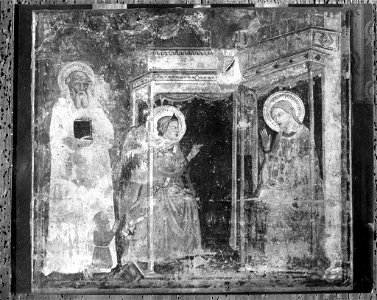 Unidentified Artist - Annunciation with Saint Benedict and a male donor - 1923.47 - Fogg Museum