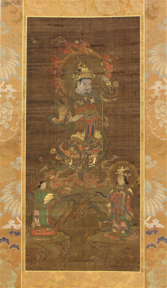 Unidentified - Mount Kurama Mandala, Bishamonten Triad (Kuramayama mandara, Bishamonten sanzonzō) - 2018.76 - Metropolitan Museum of Art