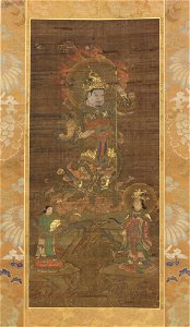 Unidentified - Mount Kurama Mandala, Bishamonten Triad (Kuramayama mandara, Bishamonten sanzonzō) - 2018.76 - Metropolitan Museum of Art