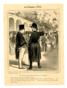 Une légère queue à la porte du Palais de l'Industrie (A small queue outside the Palais de l'Industrie) (BM 1886,1012.166)