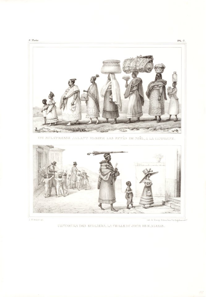 Une mulatresse allant passer les fetês de noël, a la campagne, da Coleção Brasiliana Iconográfica