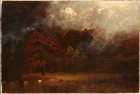 Unidentified Artist - Stormy Landscape with Cattle - 1895.713 - Fogg Museum