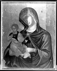 Unidentified Artist - Madonna and Child - 1951.145 - Fogg Museum. Free illustration for personal and commercial use.