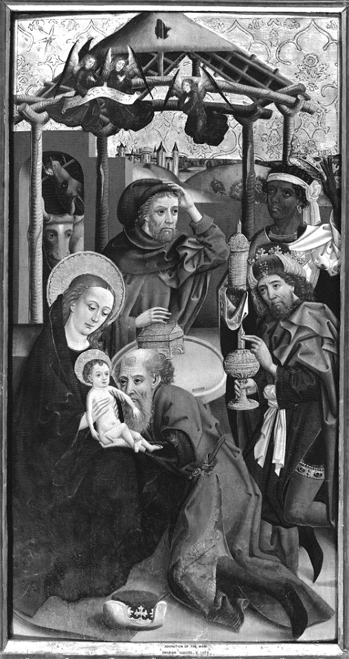 Unidentified Artist - The Adoration of the Magi, verso, Saints Ursula and Sebald - BR55.335 - Busch–Reisinger Museum