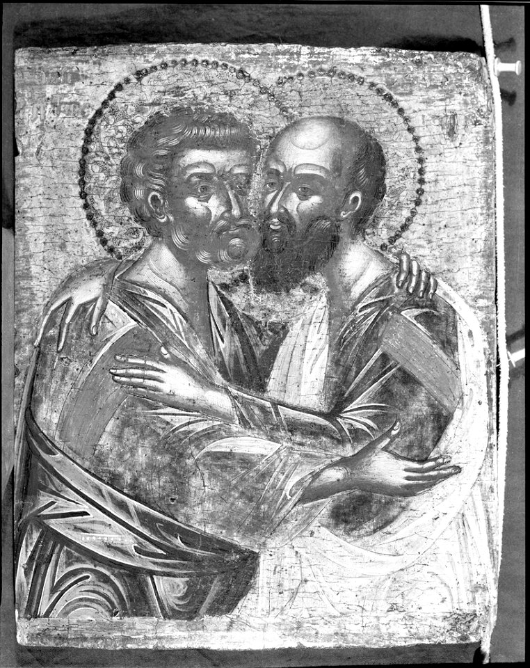 Unidentified Artist - The Embrace of Saint Peter and Saint Paul - 1958.160 - Fogg Museum