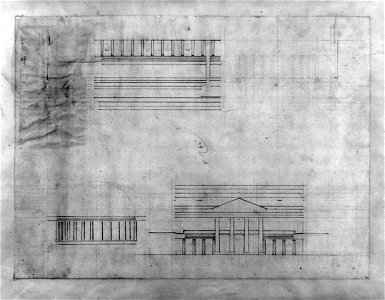 United States Capitol (Federal Capitol), Washington, D.C. Preliminary elevations LCCN2002711953. Free illustration for personal and commercial use.