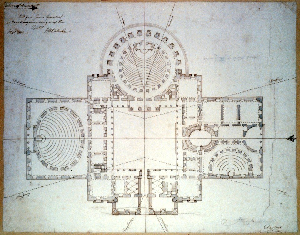 United States Capitol (Federal Capitol), Washington, D.C. Floor plan LCCN2002711958