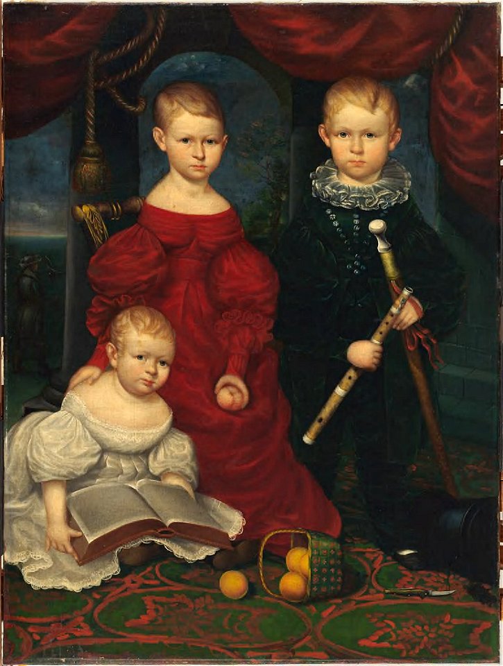 Unidentified Artist - The Robinson Children of Newport, Rhode Island - 1968.81 - Harvard Art Museums