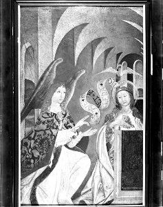 Unidentified Artist - The Annunciation - 1938.80 - Fogg Museum. Free illustration for personal and commercial use.