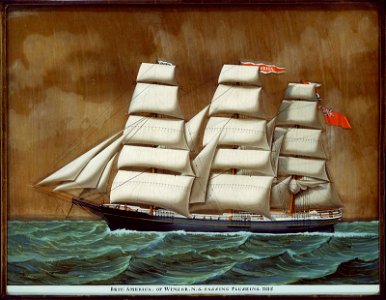 Unidentified artist, American, 19th century - British America of Winsor N.S. Passing Flushing 1875 - 1986.741 - Museum of Fine Arts