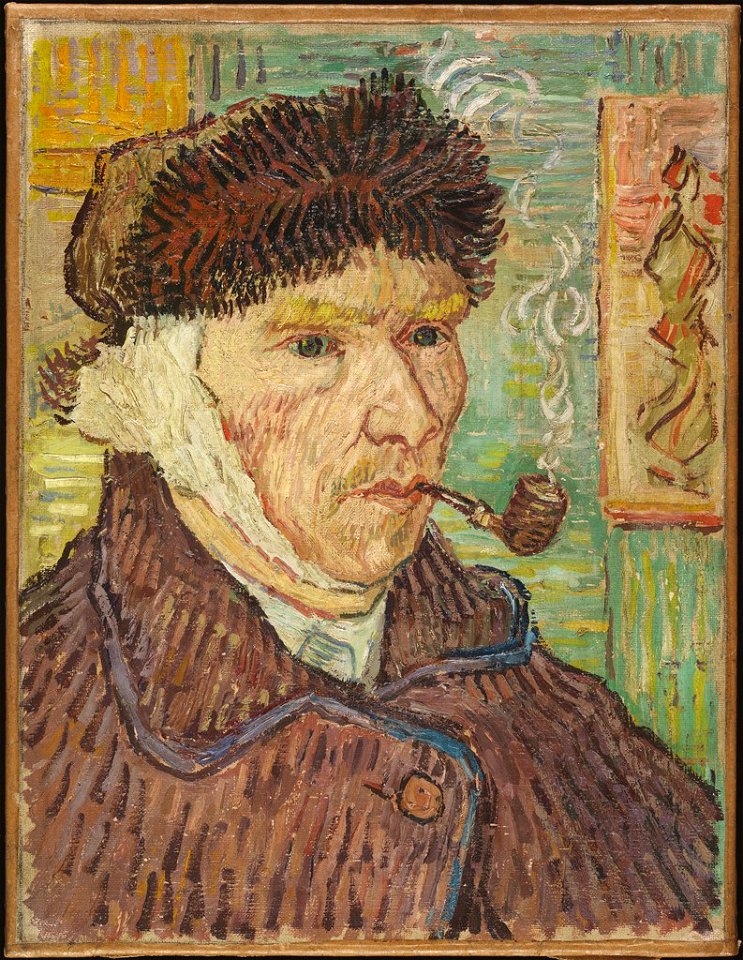 Unidentified Artist - Self-portrait with a Bandaged Ear and Pipe - 1934.35 - Fogg Museum