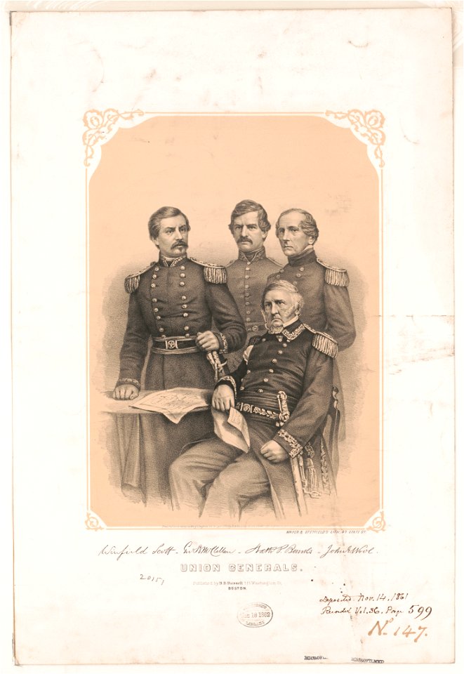Union generals - Mayer & Stetfield's lith. 97 State St. LCCN90714113