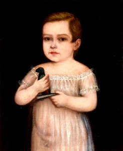Unidentified Puerto Rican Artist - Nino con Cotorra de Juguete - Google Art Project